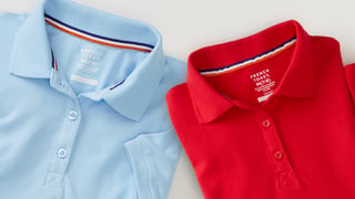 Two polo shirts with buttons