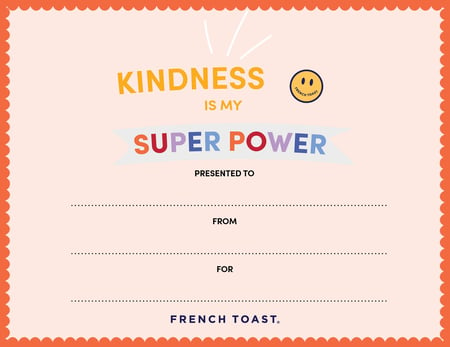 Kindness is My Superpower Certificate